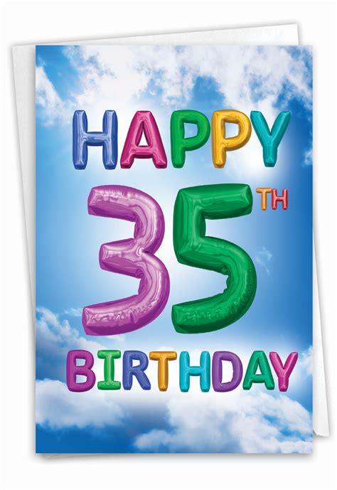 inflated messages 35 funny milestone birthday greeting card
