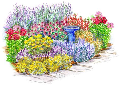 15 No Fuss Garden Plans Filled With Plants That Thrive In Full Sun Better Homes And Gardens