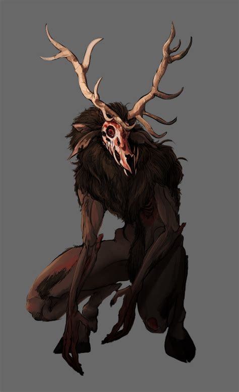 Wendigo By Itaudia Monster Art Monster Concept Art Fantasy Monster