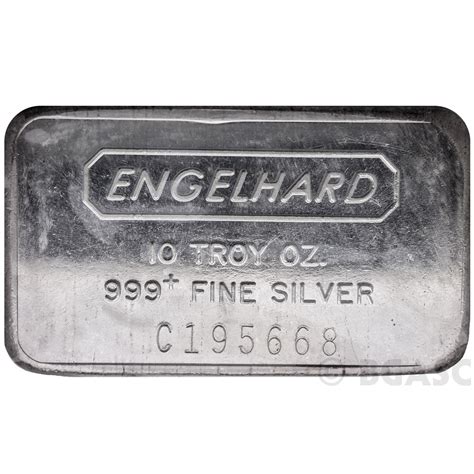 10 Oz Engelhard Silver Bars 999 Fine Wide Struck