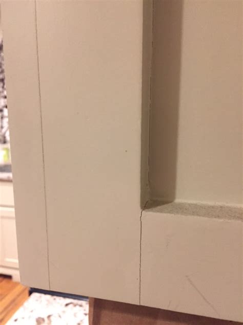 Look inside your cabinets and seal any openings on the back wall. Painted Cabinets Cracked At Every Joint!!! - Carpentry ...