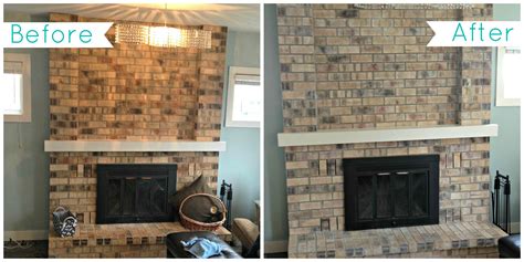 Painted Brick Fireplace Before And After Fireplace Design Ideas