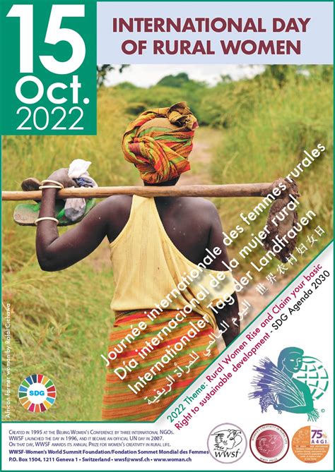 International Day Of Rural Women 15 October 2022 Women S World