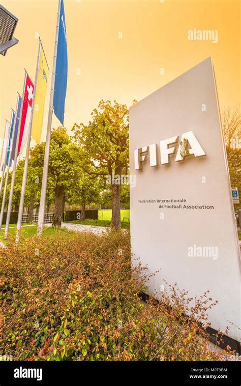 At The Entrance To The Official Fifa Headquarters Zurich Switzerland