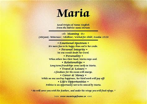 Maria Meaning Of Name
