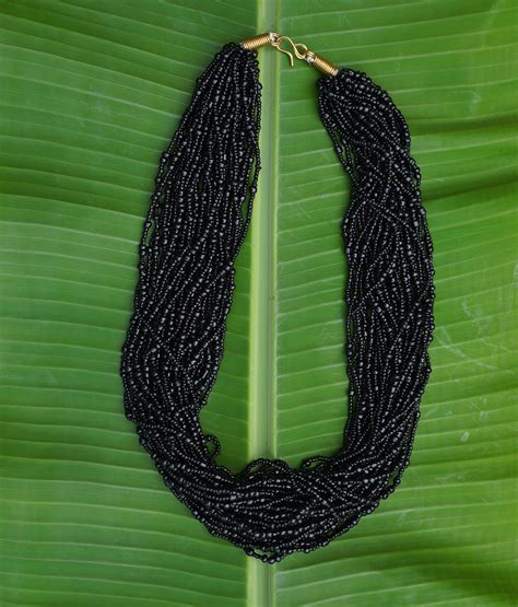 Black Beaded Twist Necklace I Can Fly International