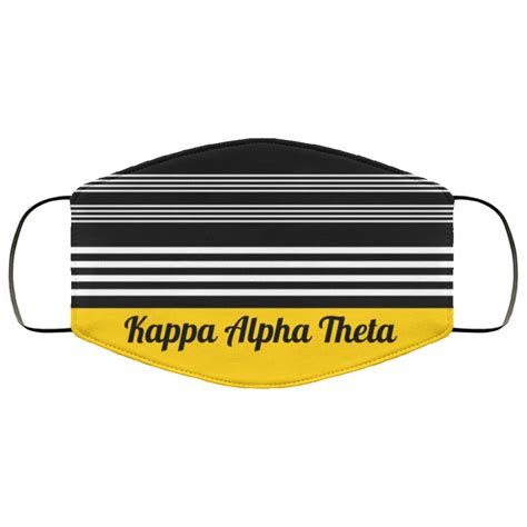 Kappa Alpha Theta Two Tone Stripe Face Mask — Greeku