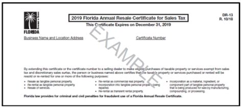 Florida Department Of Revenue Sales And Use Tax Certificate 305 300 0364
