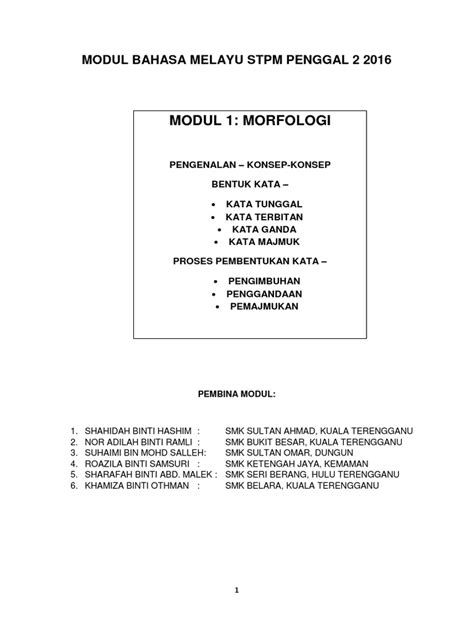Bahasa melayu, stpm penggal 2 pengajian perniagaan stpm penggal 2 bab 1 pengurusan. Modul 1 Bahasa Melayu Stpm Penggal 2 2016