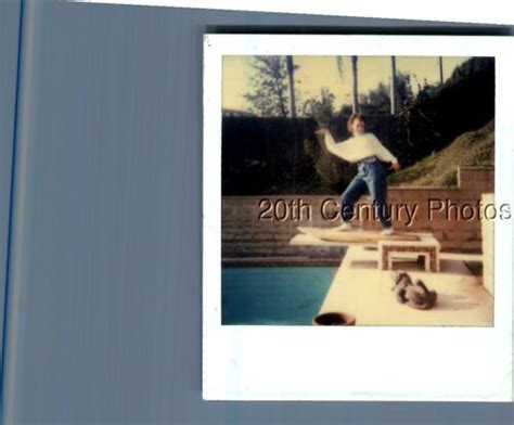 Found Color Polaroid L7650 Pretty Woman Posed On Diving Board Ebay