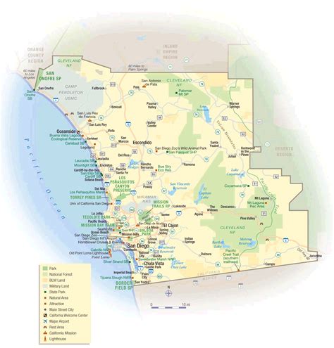 California Sandiego Map Mapsofnet
