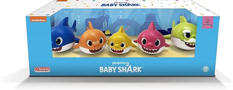 Comansi Baby Shark Colection Set 5 Figurines Baby Shark Mommy Shark