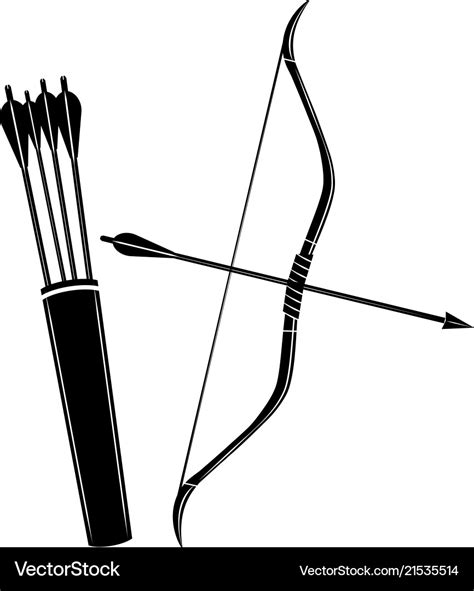 Bow Arrow And Quiver Icon Royalty Free Vector Image