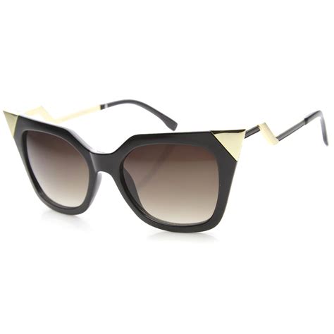 womens cat eye sunglasses with uv400 protected gradient lens sunglass la