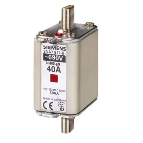 Siemens Hrc Fuses Din 3na78226rc 63 A Pack Of 6 Pcs