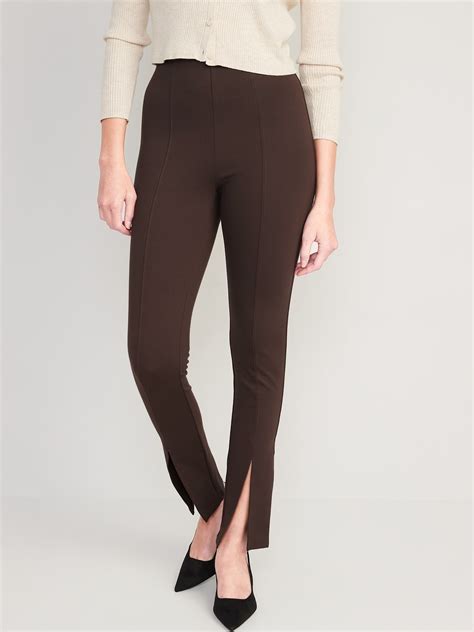 extra high waisted stevie split front skinny pants for women old navy