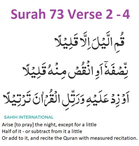 Surah 73 Verse 2 4 Duas Revival Mercy Of Allah