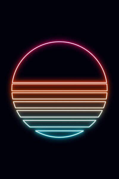 An Awesome Retro Sun With Am Eighties Vibe Neon