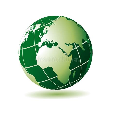 Vector Green Striped Globe Stock Vector Illustration Of Planet 11978748