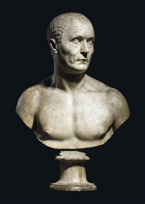 A Carved Marble Bust Of A Man After The Antique Italian Possibly By