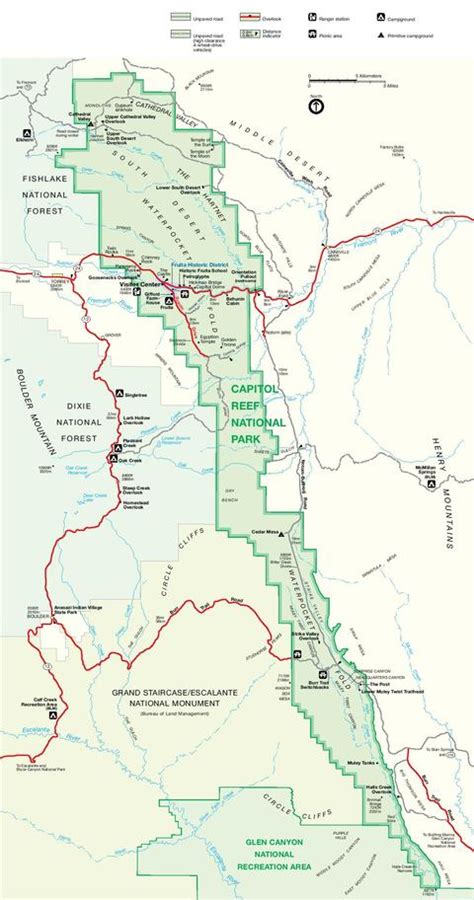 Capitol reef national park is a united states national park , in utah 's canyon country. Capitol Reef National Park Map | Gifex