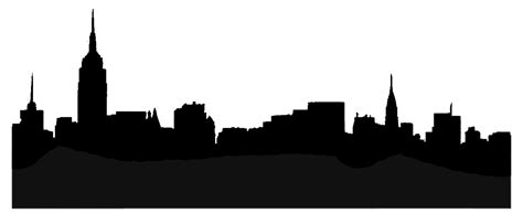 Manhattan Skyline Stencil Silhouette - CITY png download - 1200*515 - Free Transparent Manhattan ...