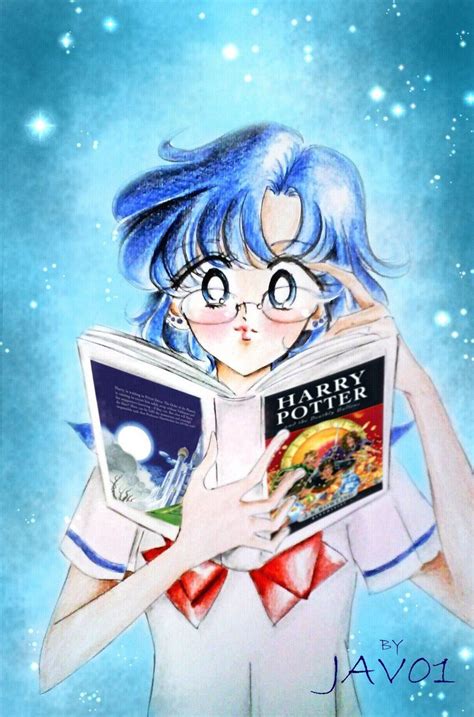 Ami Mizuno Reading Harry Potter Deathly Hollows By Zelldinchit On