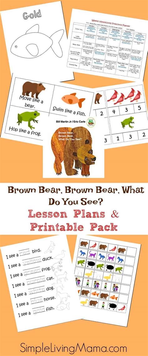 Brown Bear Brown Bear What Do You See Preschool Lesson Plans Simple