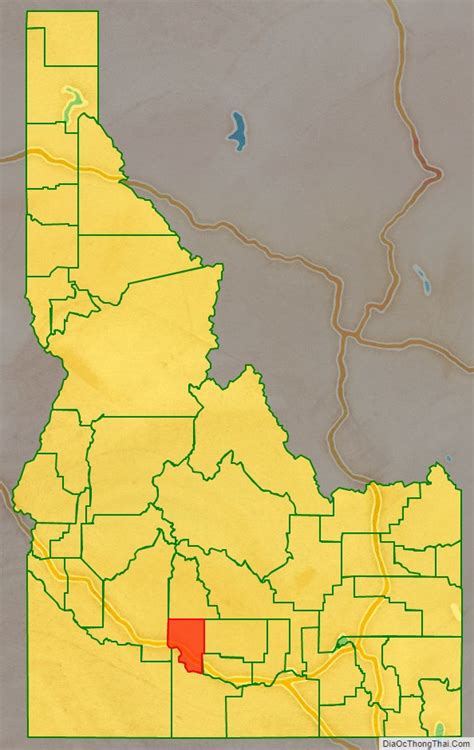 Map Of Gooding County Idaho Địa Ốc Thông Thái