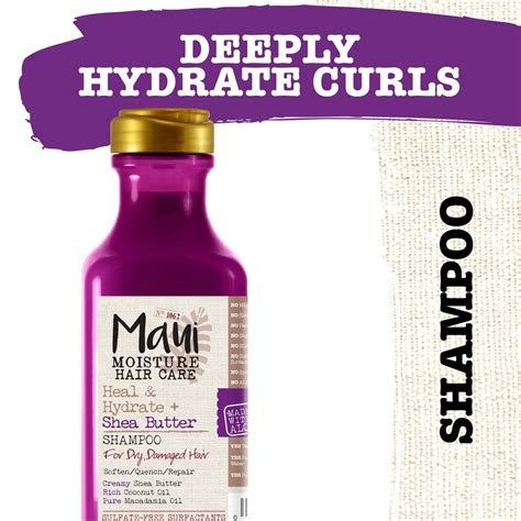 Maui Moisture Heal And Hydrate Shea Butter Shampoo To Repair And Deeply