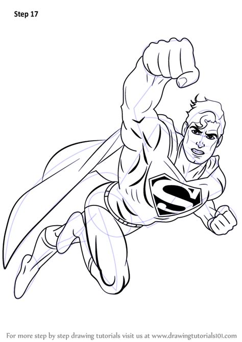 Draw outline for shape as shown. Learn How to Draw Superman Flying (Superman) Step by Step ...