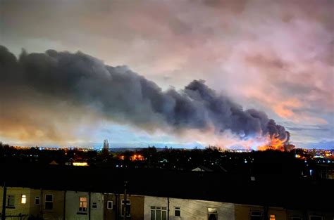 Dramatic Pictures Capture Massive Fire In Bury As Smoke Billows Into