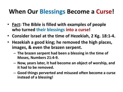 Ppt When Our Blessings Become A Curse Powerpoint Presentation Free
