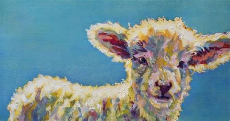 Daily Painters Abstract Gallery Colorful Contemporary Lamb Art