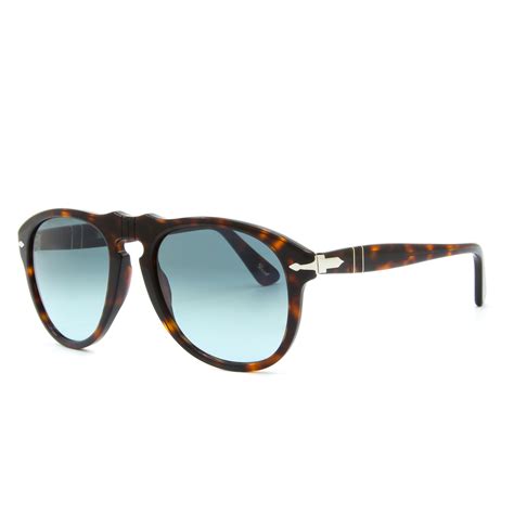 Persol 649 Aviator Sunglasses 24 86 Havana Tortoise Blue Gradient Po0649 54 Mm
