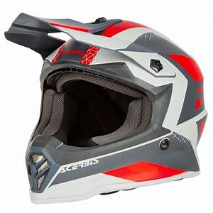 Acerbis Kids Mx Helmet Impact Steel Red Grey Maciag Offroad