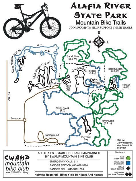 Florida Mountain Bike Trails Map Printable Maps
