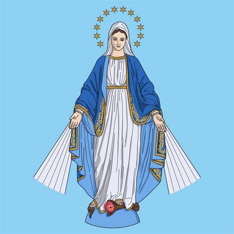 Nossa Senhora Da Graça Ilustração Vetorial Colorida 5068131 Vetor No