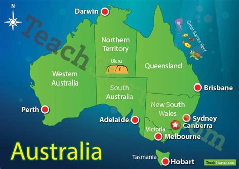 Australia Map Landmarks