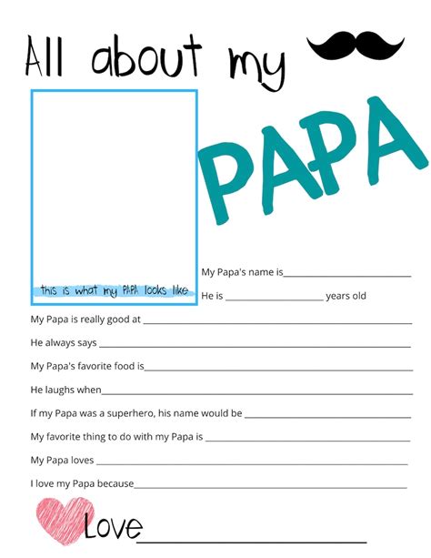 All About Papa Free Printable Get What You Need For Free