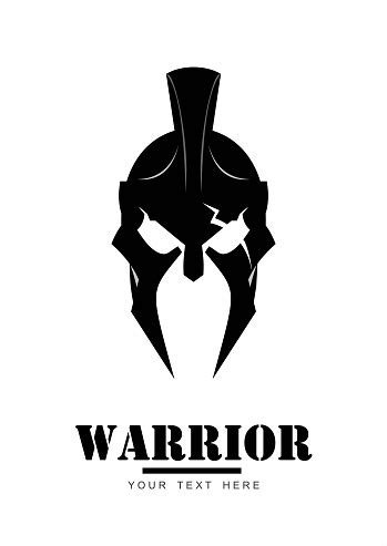 Arsenal logo black and white google search. Warrior Logo Black Sparta Warrior Head Stock Illustration ...
