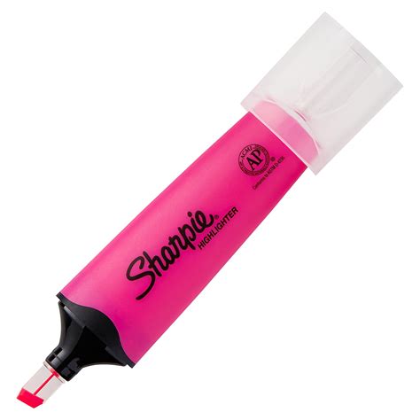 Sharpie Clear View Tank Highlighter Chisel Tip Smear Guard Ink Pink