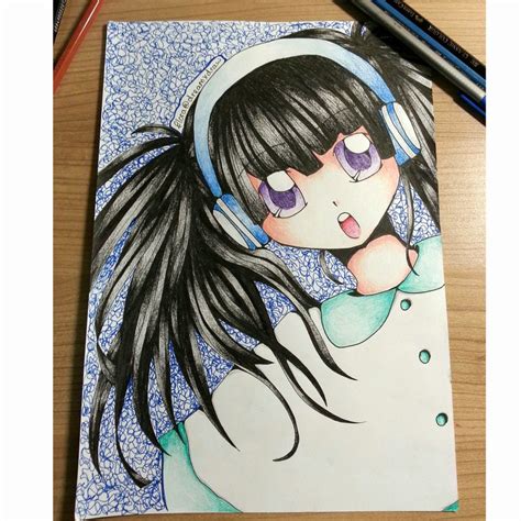 Anime Girl Headphones By Dreamxdraw On Deviantart