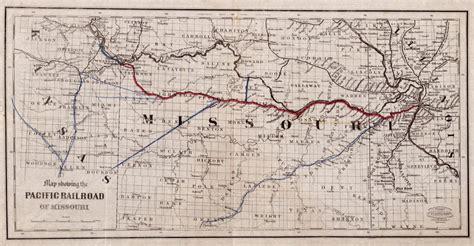 Historic Railroad Map Of Missouri 1865 World Maps Online