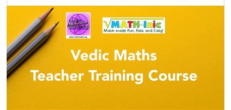 Vedic Math Teacher Training Course Math Inic