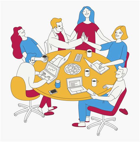 Yet they're all stuck together in saturday detention and are forced to get along. Transparent Working Together Clipart - Cartoon , Free ...