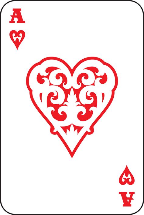 ace of hearts playing card 7958958 vector art at vecteezy