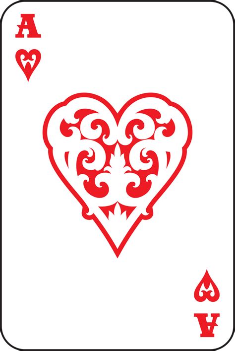 Ace Of Hearts Playing Card 7958958 Vector Art At Vecteezy