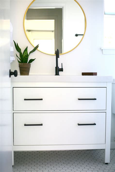 Hemnes bathroom series gives you a calm and orderly bathroom with a classic scandinavian expression. IKEA Hemnes sink cabinet bathroom vanity hack - Daniela ...