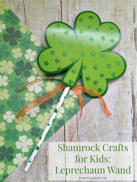 Shamrock Crafts For Kids Leprechaun Wands Stpatricksday Crafts